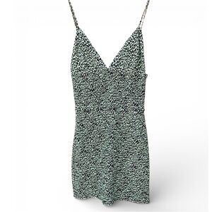 AFRM Animal Print Green Smocked Bodycon 80’s Sexy Mini Dress cocktail 
Sz M?
